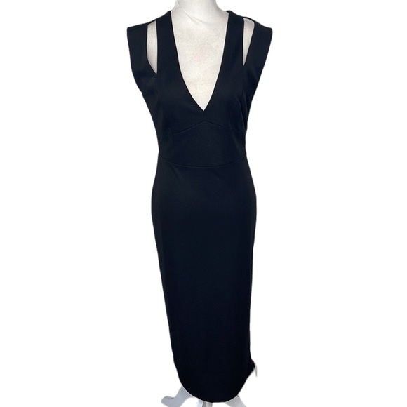 ABS Allen Schwartz All Black Long Causal Dress - Picture 2 of 14